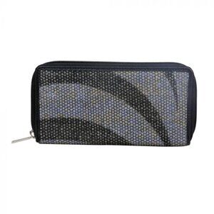 Blue & Black Leather Clutch – Sleek & Versatile Wallet